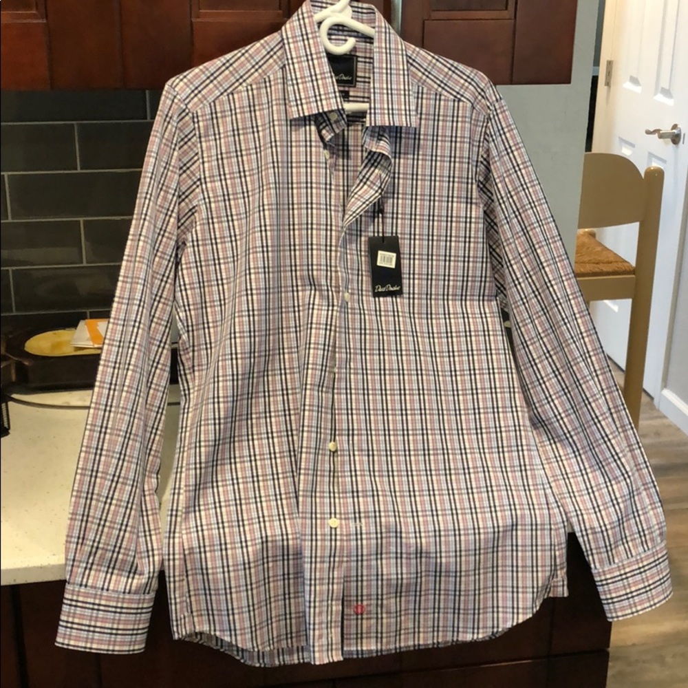 David Donahue long sleeve button down dress shirt
